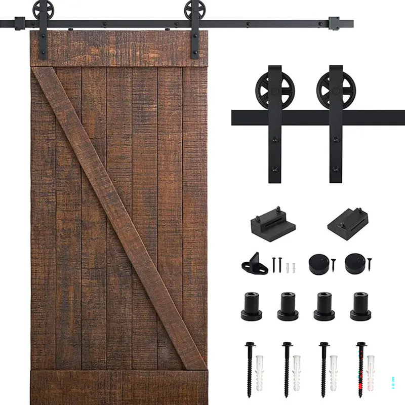 Heavy-Duty Double Barn Door Track Kit – 4-Meter Rail System 1