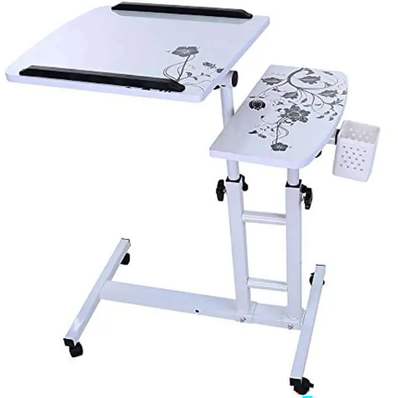 Height-Adjustable Rolling Laptop Desk Stand For Desk Or Bed Use 1