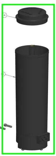 Hero D23 Manual Dispenser – 2.5-Quart Canister With Paddle & Drive Shaft 1