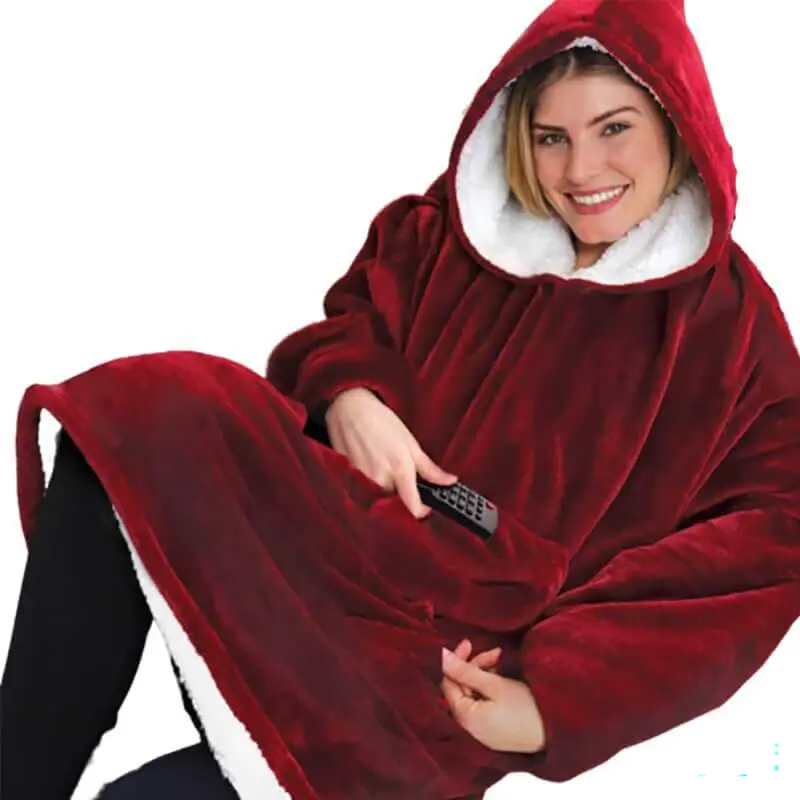 Hooded Blanket Sweatshirt – Cozy Oversized Lounge Wear 1