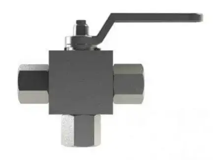 Hosco 3-Way Ball Valve – Female Tapered Pipe Thread Configuration 1