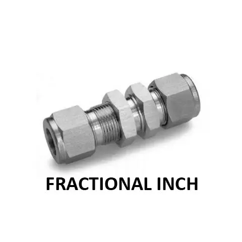 Hosco 316 Stainless Steel Fractional-Inch Bulkhead Unions – Panel-Mount Adapters 1