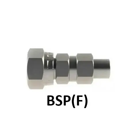 Hosco Bsp(F) Hose Connectors – Straight Fittings Without Spring Guard 1