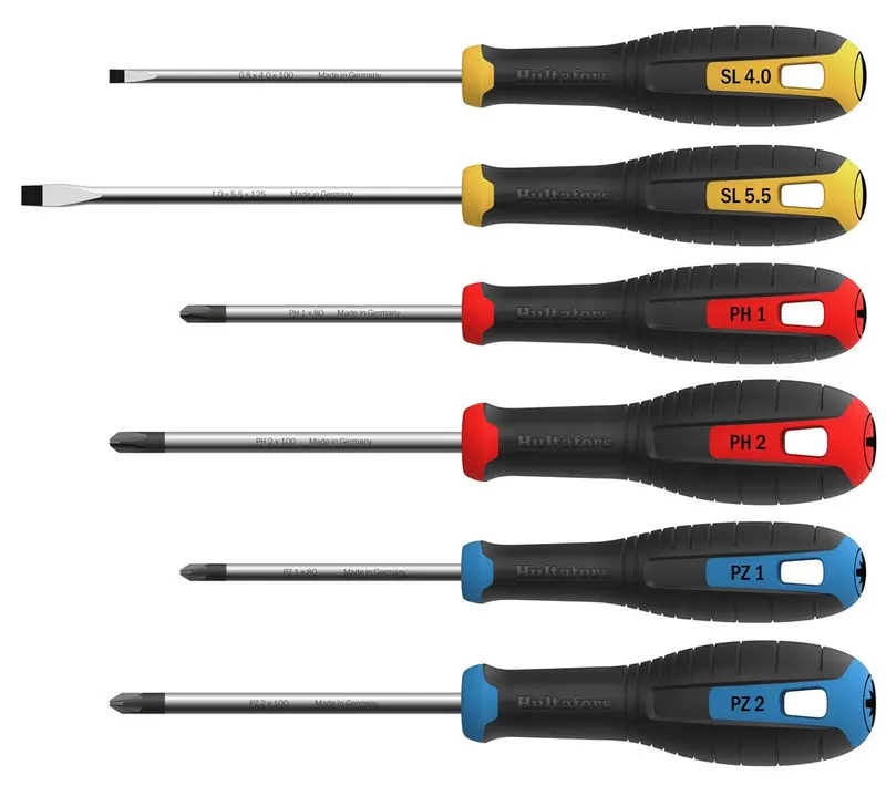 Hultafors Precision Screwdriver Set – Phillips, Pozidriv & Slotted Tips 1