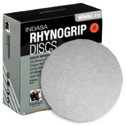 Indasa Rhynogrip Whiteline 8-Inch Solid Sanding Discs – 82 Grit Series 1