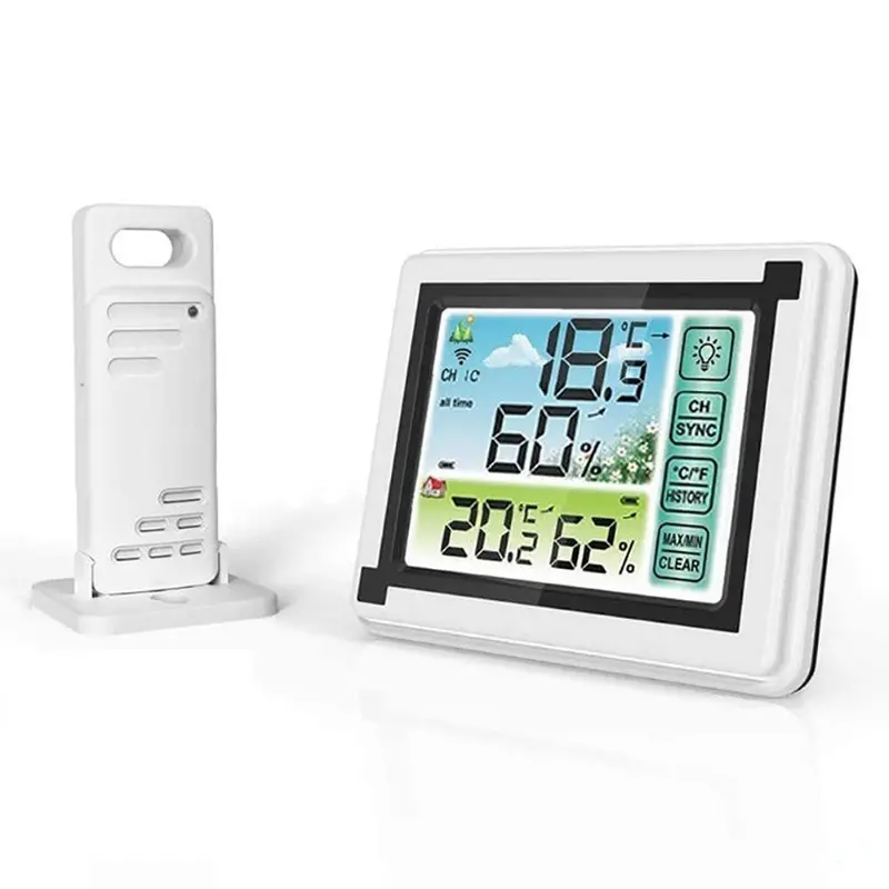 Indoor/Outdoor Wireless Weather Station With Hygrometer & Thermometer 1
