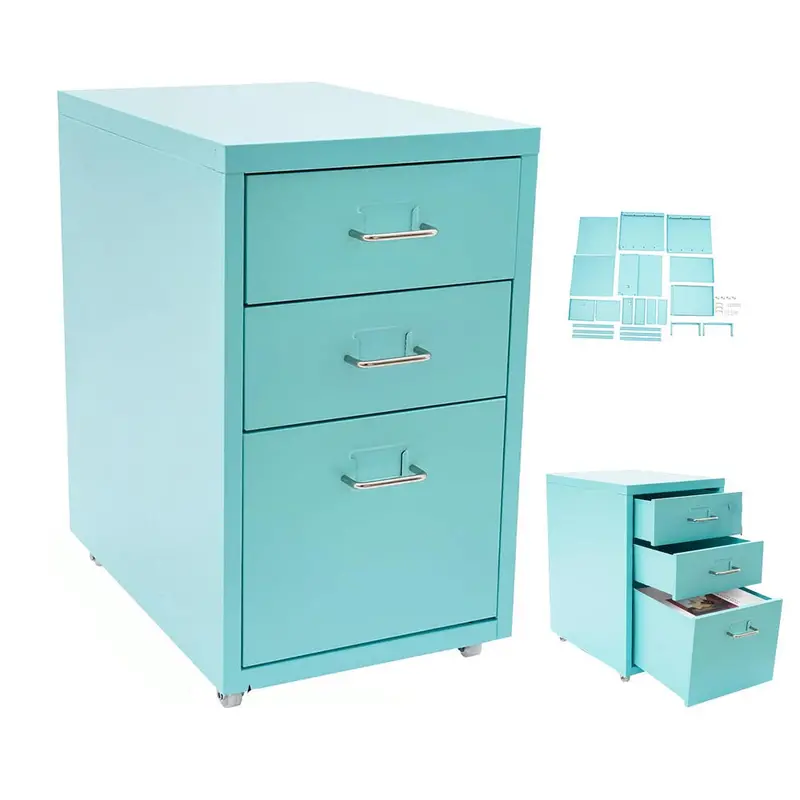 Industrial-Grade Mobile File Cabinet – Reinforced Steel Rolling Storage 1