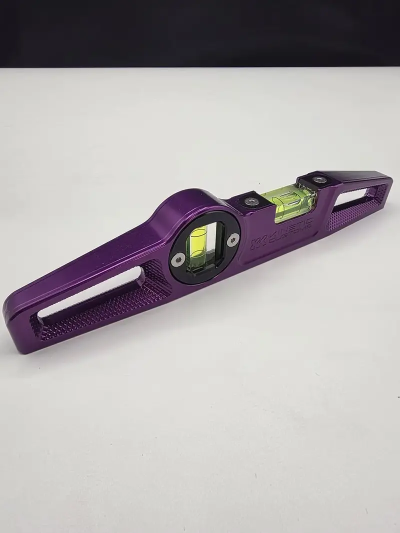 Kinetic Customs Billet Torpedo Level – Magnetic, Calibratable Aluminum Design 1