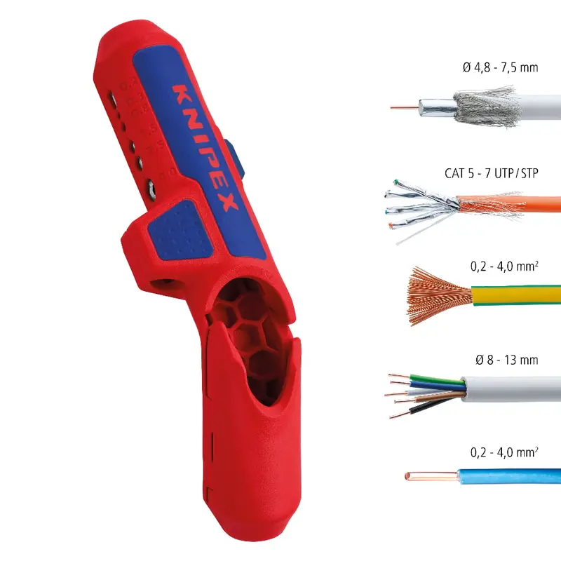 Knipex Ergostrip Universal Wire Stripping Tool – Multi-Gauge Cable Prep 1