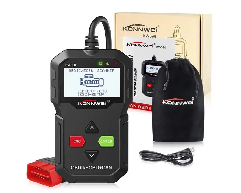 Kw590 Obd2 Diagnostic Scanner – Vehicle Code Reader And Reset Tool 1