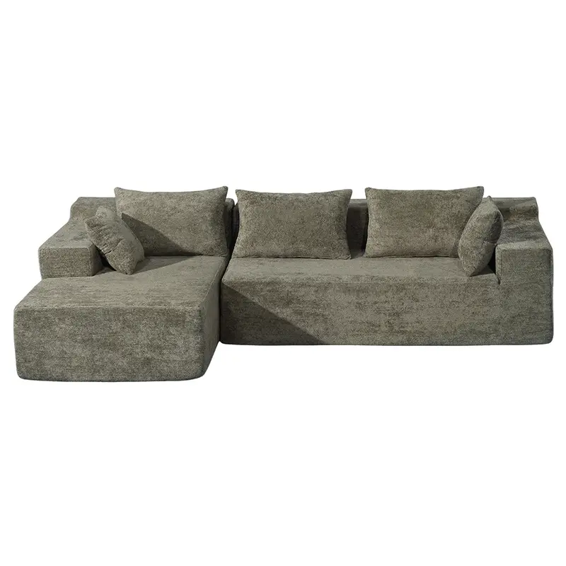 L-Shaped Modular Compressed Sofa With Chaise Lounge 1
