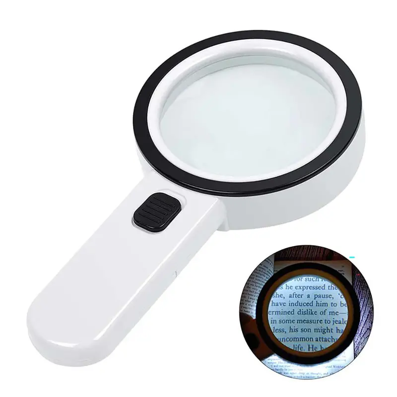 Led-Illuminated Handheld Magnifier – 12-Led Large Lens 1