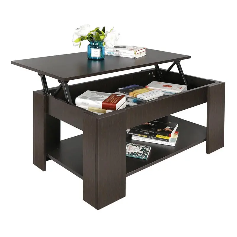 Lift-Top Coffee Table With Hydraulic Rising Storage Surface 1