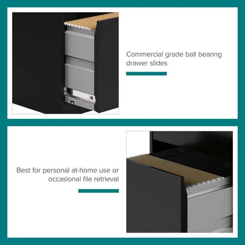 Locking Mobile File Cabinet – Steel Rolling Storage Unit With Drawers 1