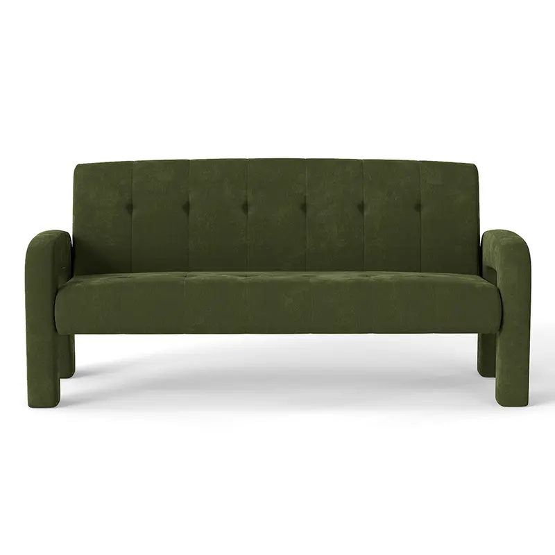 Milan Series Hunter Green 3-Seater Upholstered Sofa 1