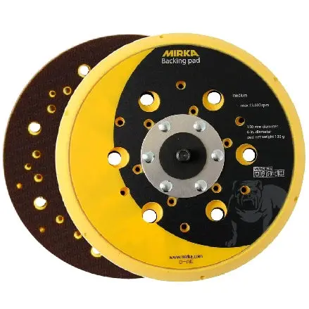 Mirka 6-Inch Grip Backup Pad – 48-Hole Design With Integrated Pad Saver, Model 916Gv48 1