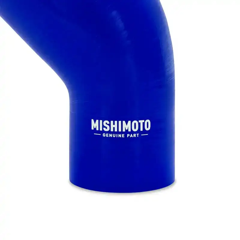 Mishimoto 45° Silicone Reducer Coupler – 2.5" To 4" (Blue, High-Temp Rated) 1