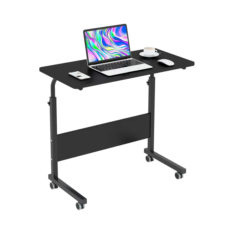 Mobile Adjustable Laptop Desk – Rolling Standing Workstation With Casters 1