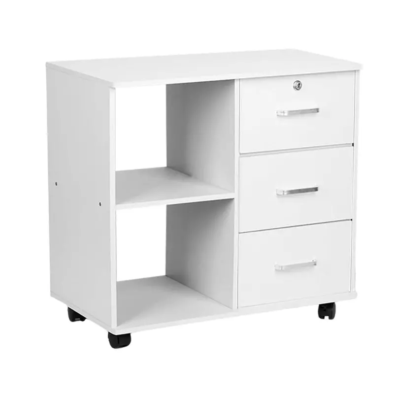 Mobile Office File Cabinet With Casters And Adjustable Shelves 1