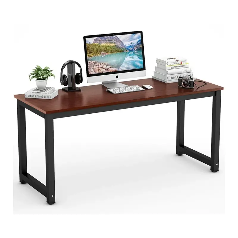 Modern Computer Desk With Cable Management – Space-Saving Office Workstation 1