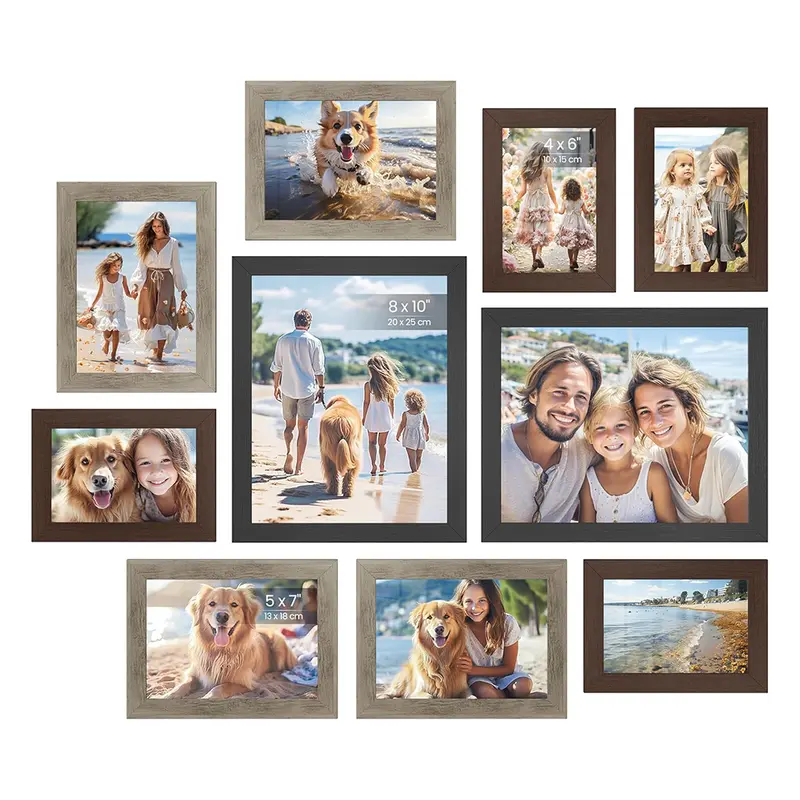 Modern Photo Frame Set – Multi-Size Gallery Collection For Wall Or Table 1