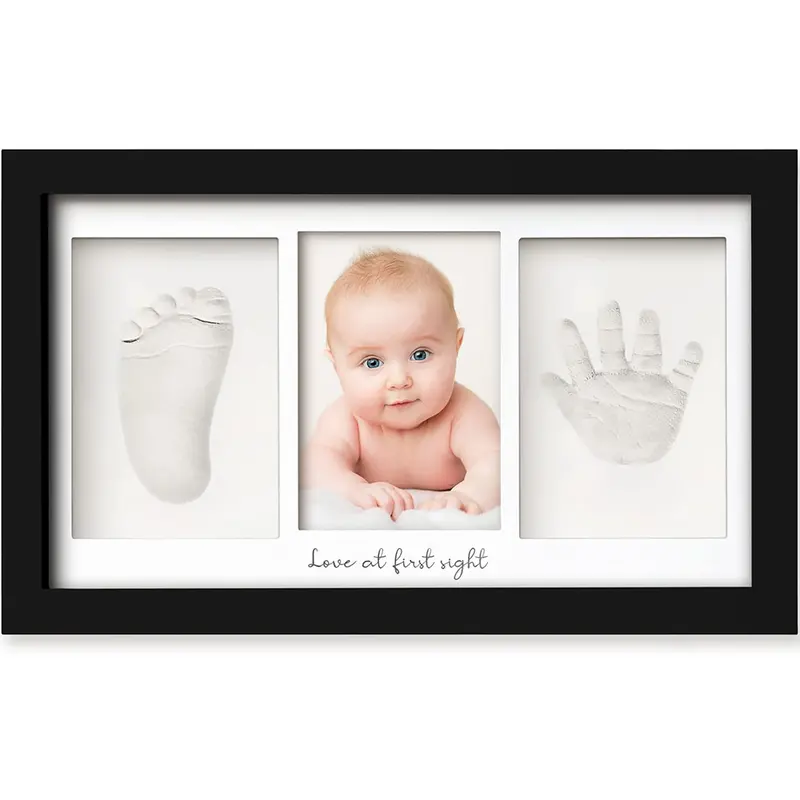 Nz-Made Baby Handprint & Footprint Clay Keepsake Kit – Diy Memory Frame Set 1
