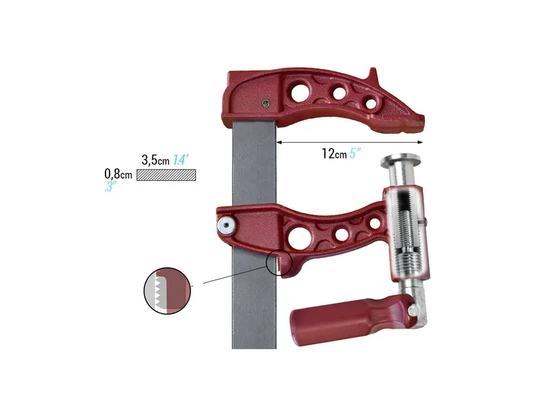 Piher Maxipress F Heavy-Duty Clamp – 12 Cm Depth 1