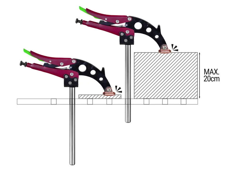 Piher Tga Quick Self-Adjusting Toggle Clamp Set 1