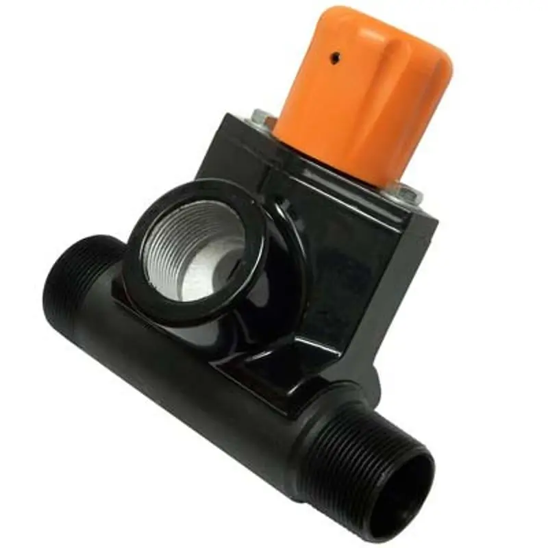 Pirate Brand 1-1/4" Abrasive Metering Valve – Urethane Sleeve, 1-1/4" Npt Blast Pot Inlet, 1-1/4" × 1-1/2" Male Npt Nipple 1