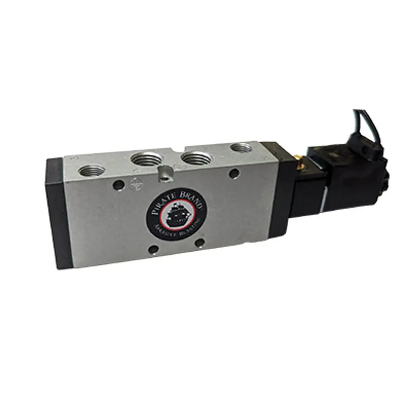 Pirate Brand 4-Way Pilot Valve – Dual-Power (Pneumatic & 12V Ac) – Graco-Style 1