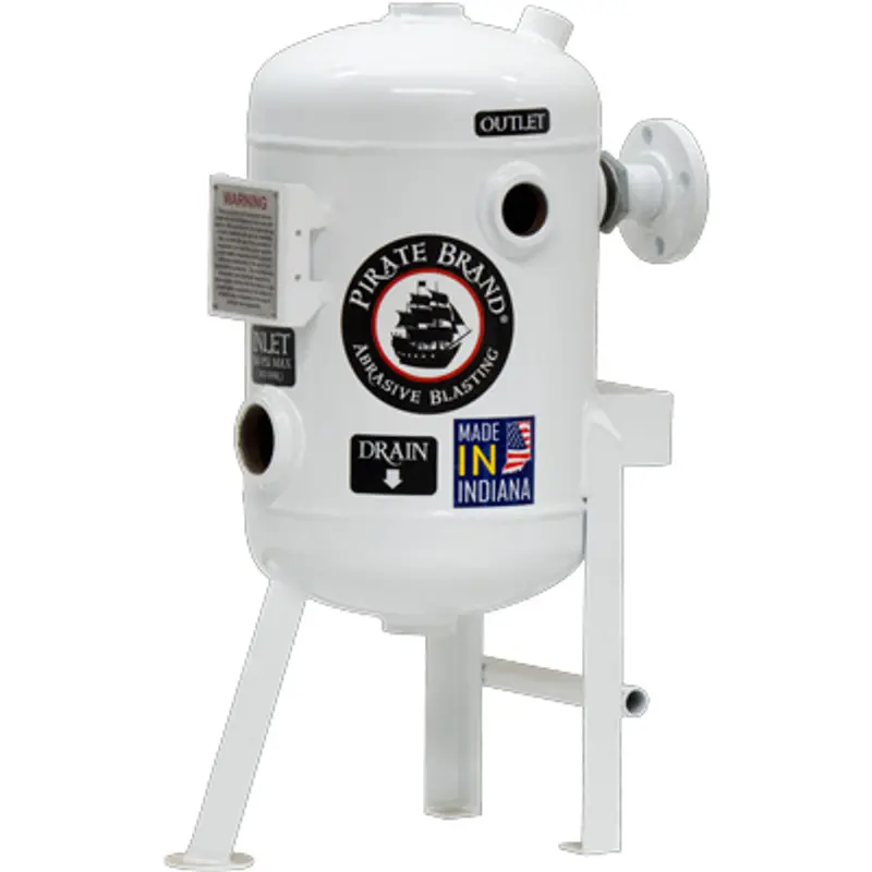 Pirate Brand 800 Cfm Flange-Mounted Moisture Separator – 150 Psi, Dual 2"/1-1/2" Ports, Painted Finish 1