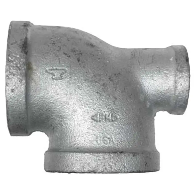 Pirate Brand Galvanized 90° Reducing Tee – Schmidt Mfg Style, 1-1/2" X 3/4" X 1-1/2" 1