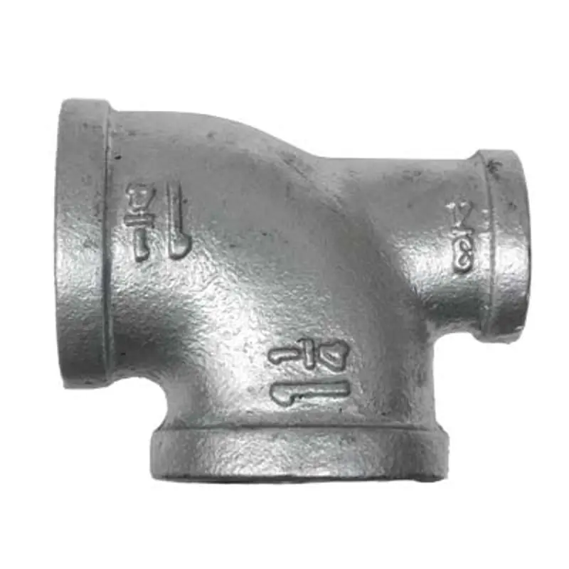 Pirate Brand Galvanized 90° Reducing Tee – Schmidt Mfg Style, 1-1/4" X 3/4" X 1-1/4" 1