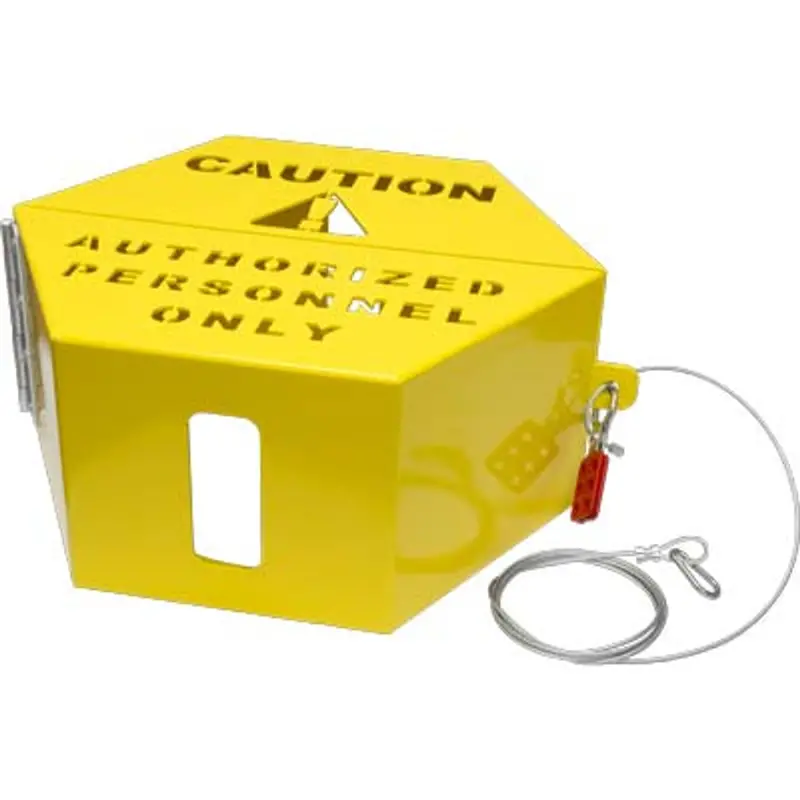Pirate Brand Lightweight Aluminum Lockout/Tagout Closure – Safety-Yellow Powder Coated 1