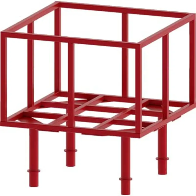 Pirate Brand Safety-Red Bulk Bag Rack – 56" × 56" × 36", Optimized For 100–120 Cu Ft Pots 1