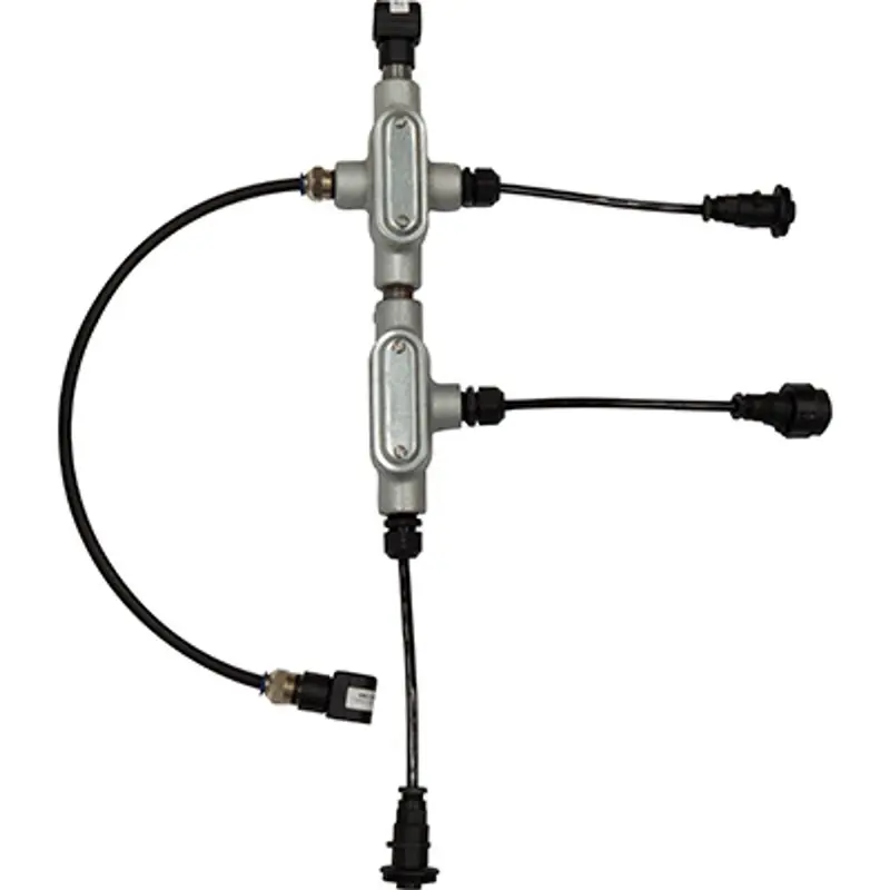 Pirate Brand Schmidt-Style Junction Cross/Tee – 12Vdc Single-Outlet For Small & Bulk Blasters, Ssaco & Waterproof Connectors 1