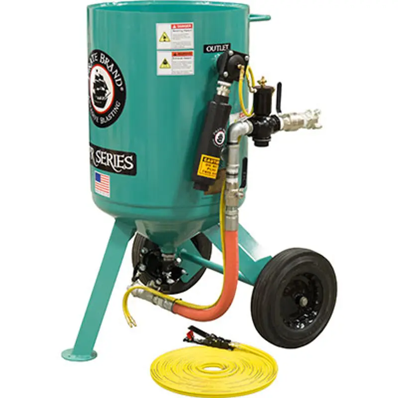 Pirate C-Series 6 Cu Ft Base Blasting Package: Portable Blast Pot With Pneumatic Controls And Amv Ii™ Metering Valve 1