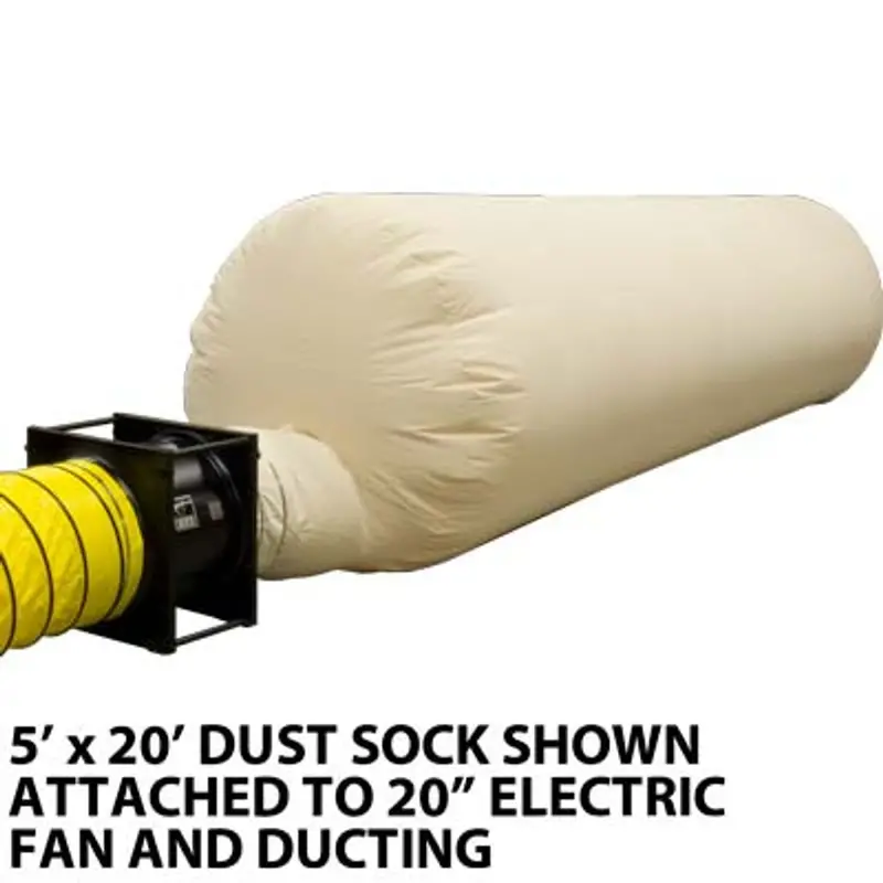 Pirate Dust Sock – 5' × 15', Compatible With Up To 24" Fans, ~275 Sq. Ft. Filtration 1