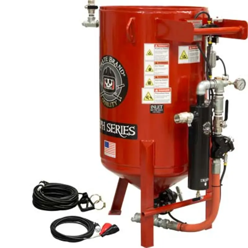 Pirate E-Series 6.5 Cu Ft Stationary Blast Pot – Blast Room Series With Pressure Hold & 12Vdc Electric Controls 1