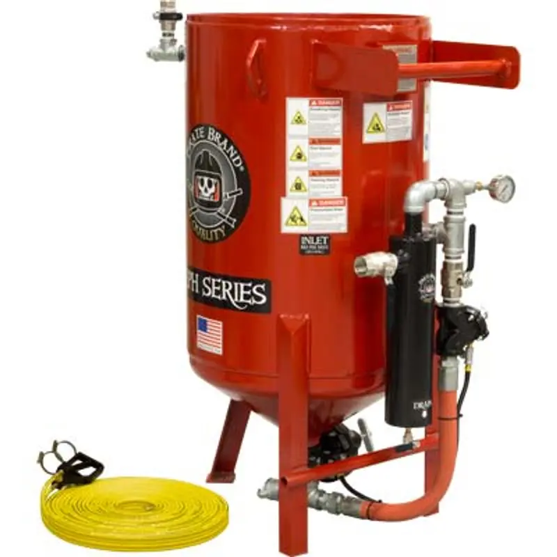 Pirate E-Series 6.5 Cu Ft Stationary Blast Pot – Blast Room Series With Pressure Hold & Pneumatic Controls 1