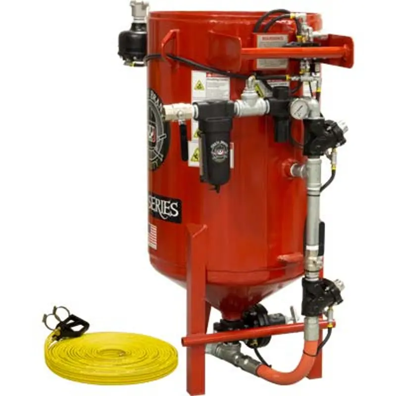 Pirate E-Series 6.5 Cu Ft Stationary Blast Pot – Blast Room Series With Pressure Release & Pneumatic Controls 1