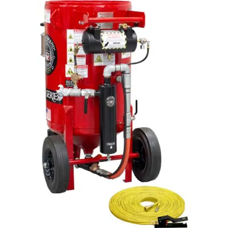 Pirate K-Series 6.5 Cu Ft Base Pneumatic Abrasive Blasting System – Portable Pressure-Hold Blast Pot & Mpv Metering Valve 1