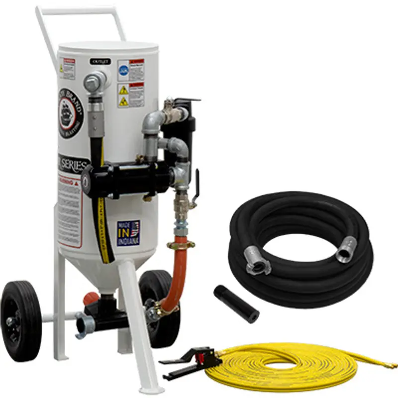 Pirate S-Series 1.5 Cu Ft. Bronze Abrasive Blasting System – Portable Pressure Blast Pot With Pneumatic Controls 1