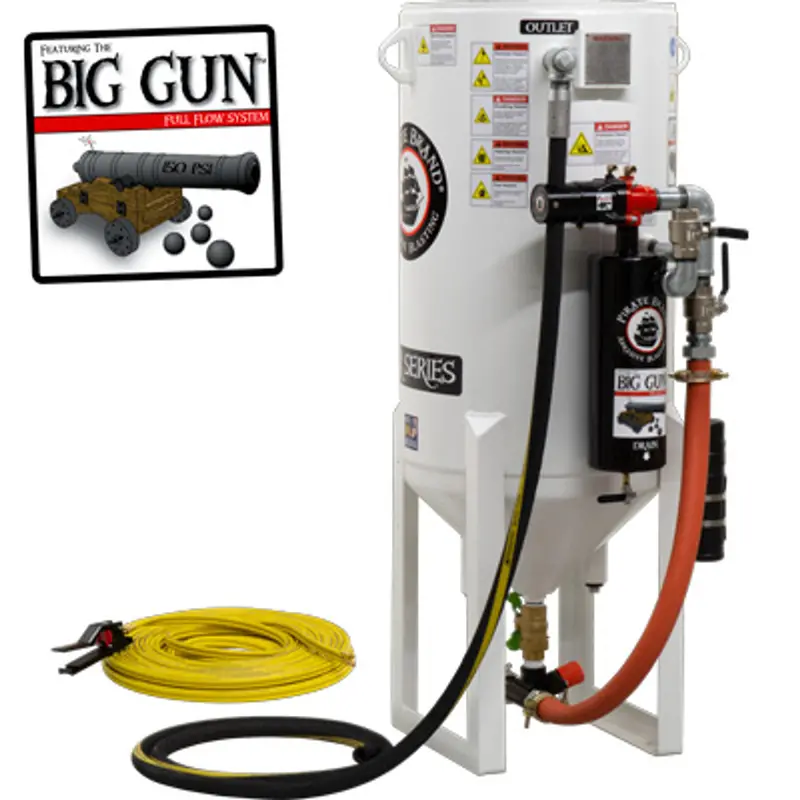 Pirate S-Series 10 Cu Ft Standard Single-Outlet Blast Pot With Pressure Release & Pneumatic Controls 1