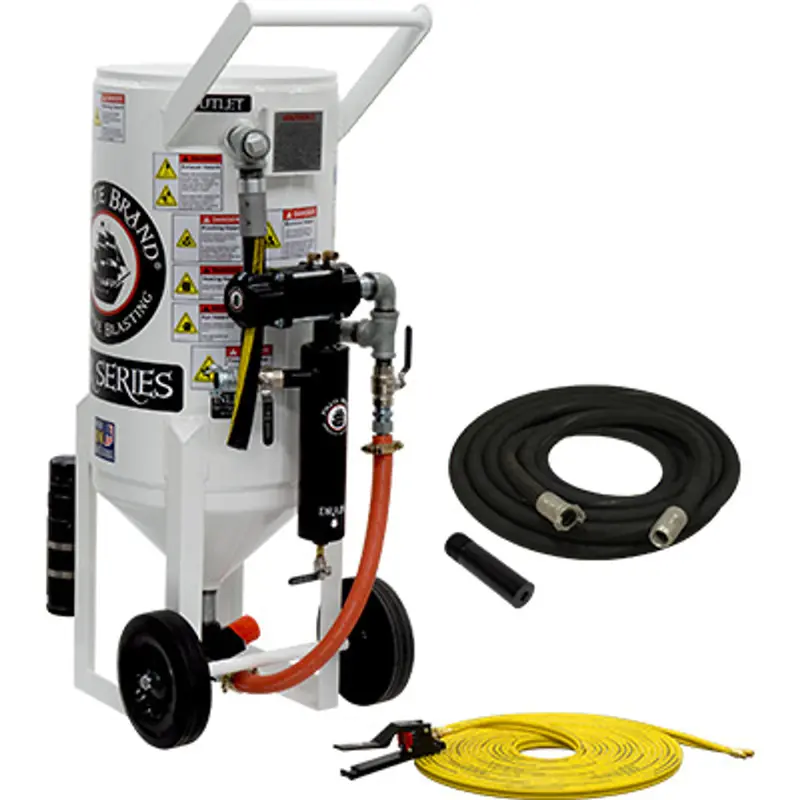 Pirate S-Series 3.5 Cu Ft. Bronze Abrasive Blasting System – Portable Pressure Blast Pot With Pneumatic Controls 1