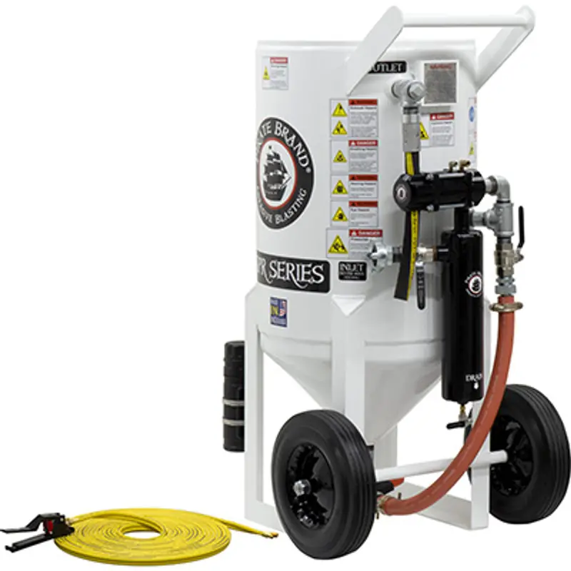 Pirate S-Series 6.5 Cu Ft. Base Abrasive Blasting System – Portable Pressure Blast Pot With Pneumatic Controls 1
