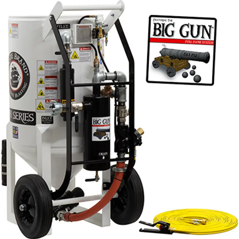 Pirate S-Series Big Gun Blast Pot – 6.5 Cu Ft, Portable, Pressure-Hold System With Pneumatic Controls 1