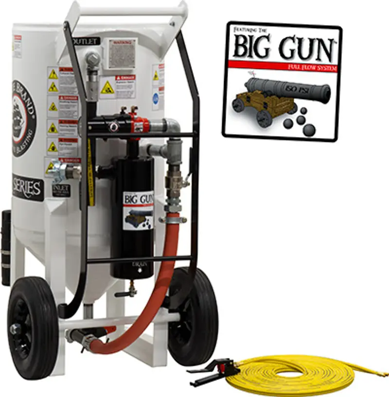 Pirate S-Series Big Gun Blast Pot – 6.5 Cu Ft, Portable, Pressure-Release System With Pneumatic Controls 1