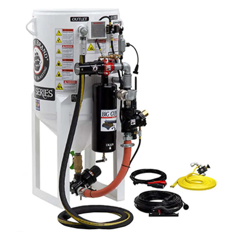 Pirate S-Series Short-Cycle™ 6.5 Cu Ft Blast Pot – Stationary, Single Outlet, Standard Model With Pressure Release System & 12Vdc Electric Controls 1
