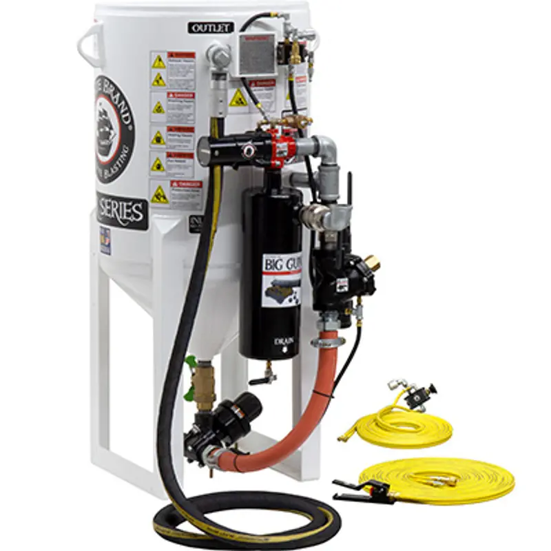 Pirate S-Series Short-Cycle™ 6.5 Cu Ft Blast Pot – Stationary, Single Outlet, Standard Model With Pressure Release System & Pneumatic Controls 1